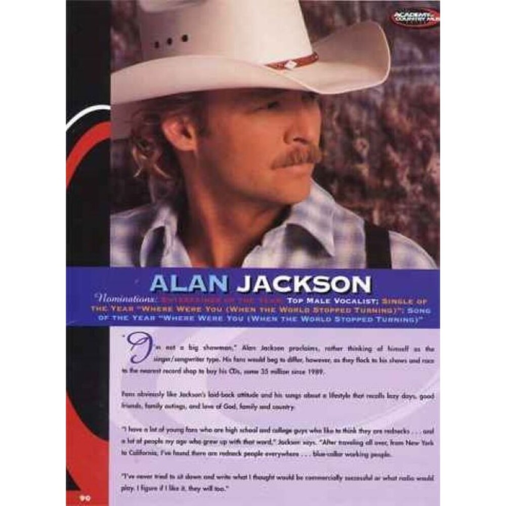 Alan Jackson Country Music Promo Trade Ad Poster 8.5x11 Rare